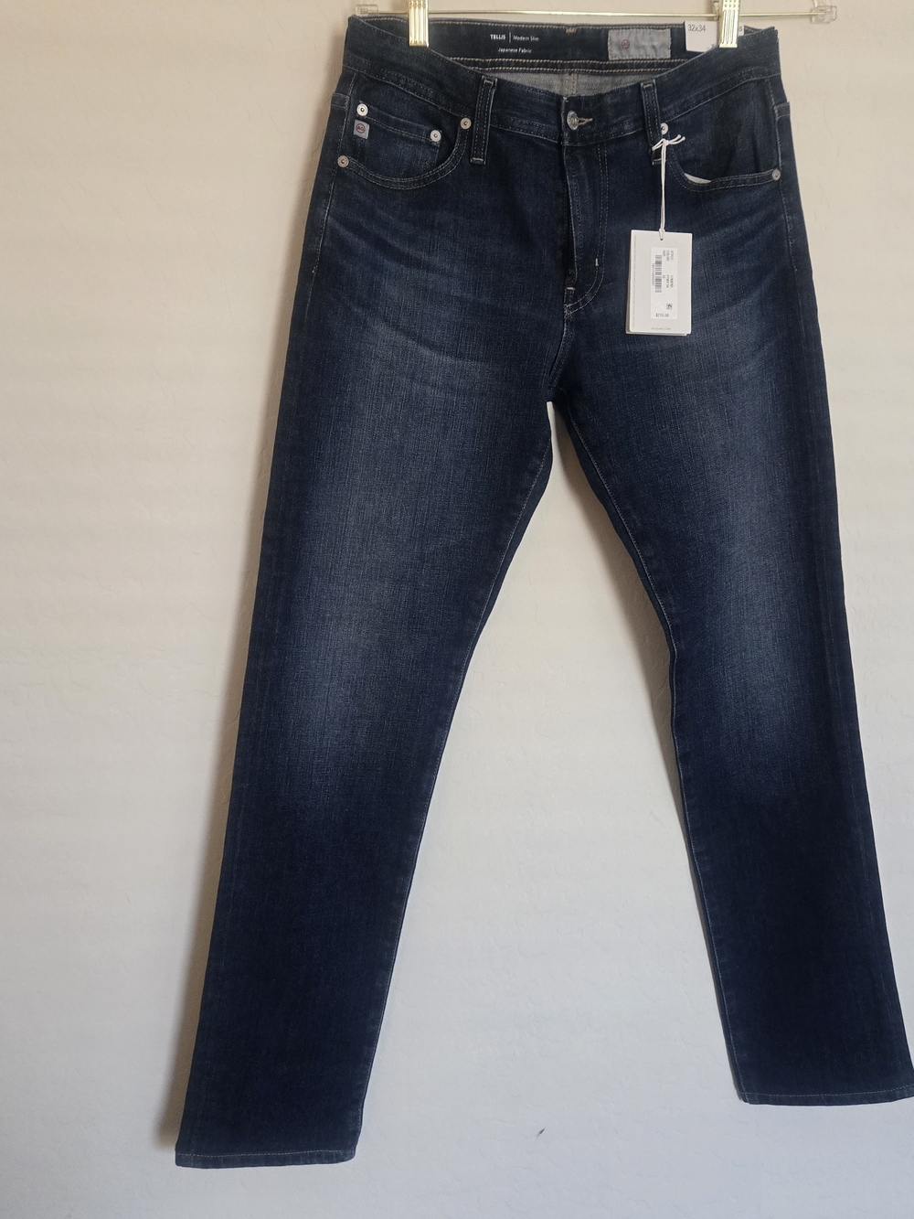 NWT AG Adriano Goldschmied Tellis Modern Slim Jeans 32x34 Denim 360 Japanese Fab